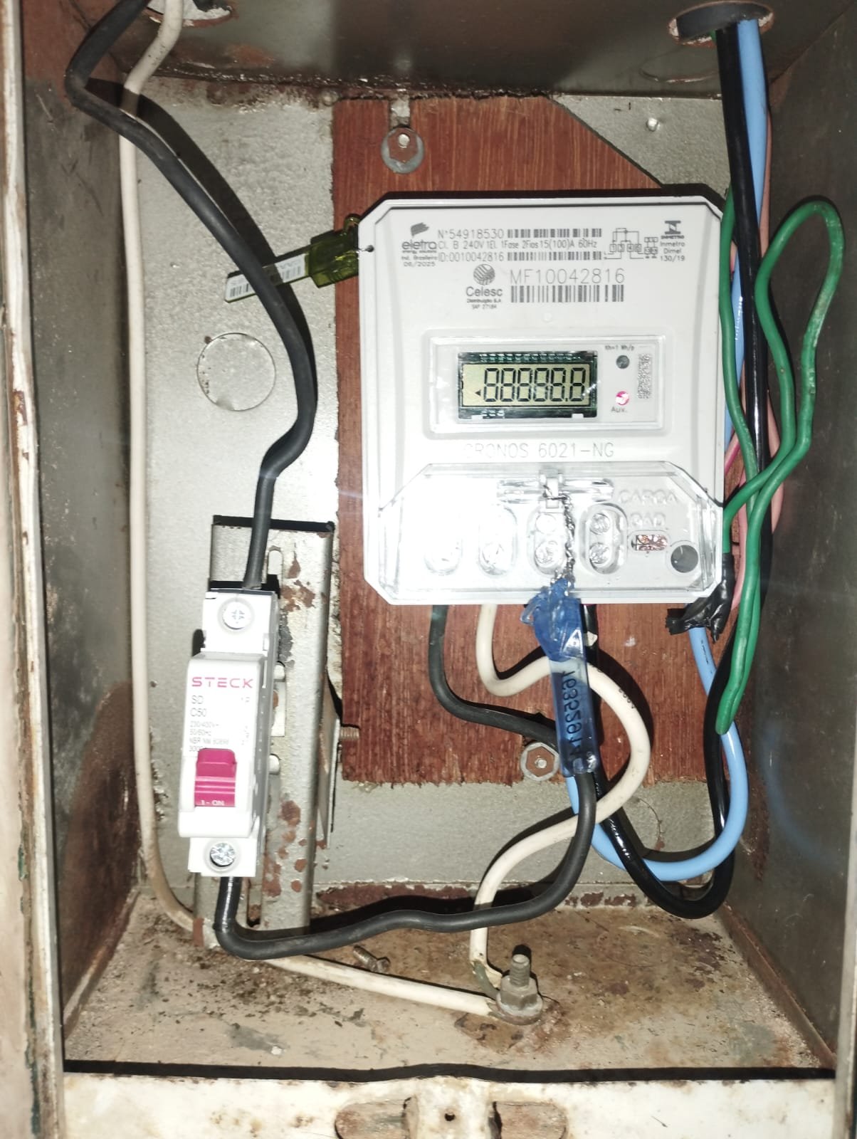 Entrada elétrica depois da adequação